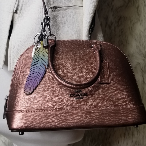 COACH Set 2p CONV. PURSE BAG + CHARM DESIGNER - Picture 8 of 10